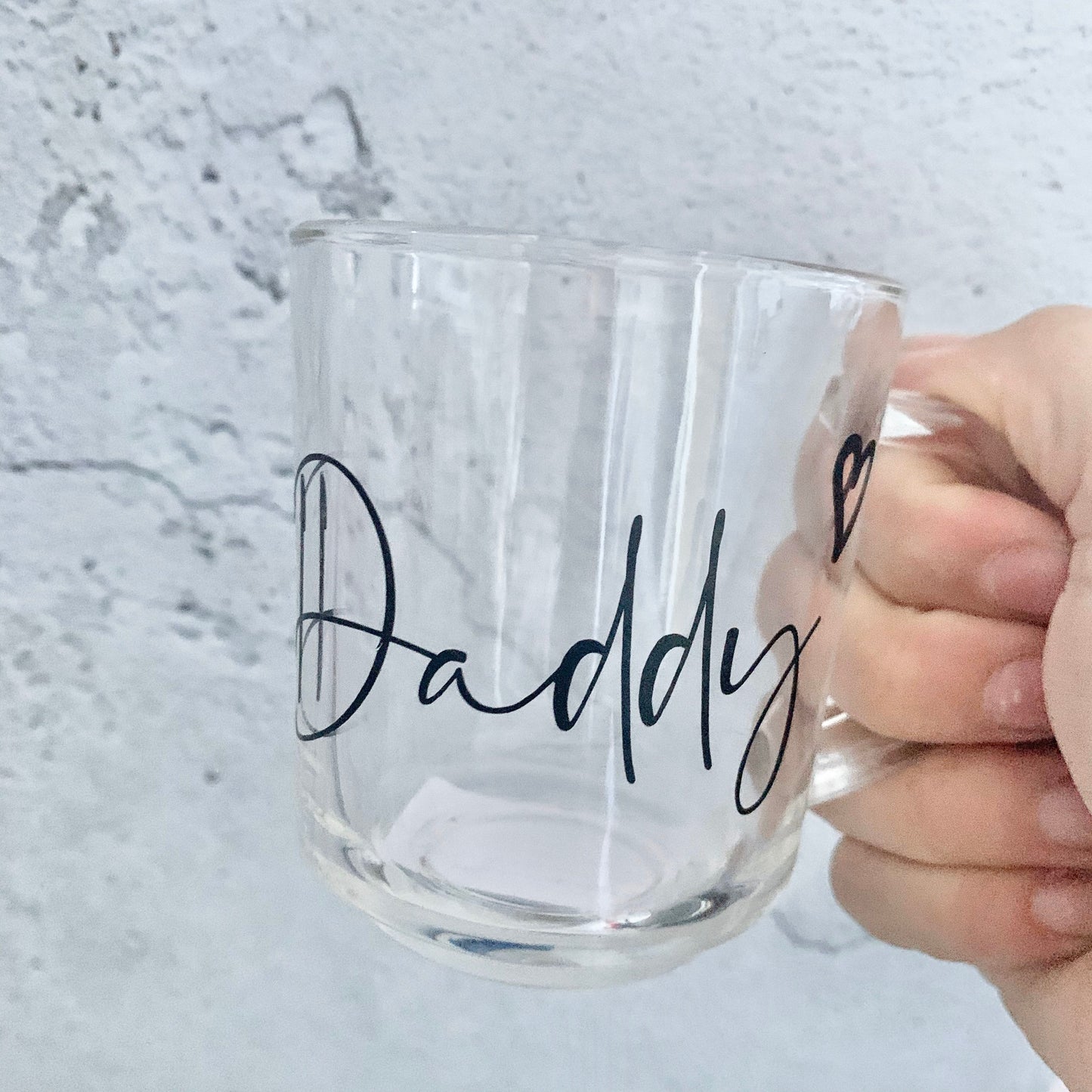 Personalised glass mug, clear glass coffee mug for  Dad Christmas gift, gift for men, daddy birthday gift, men colleague gifts