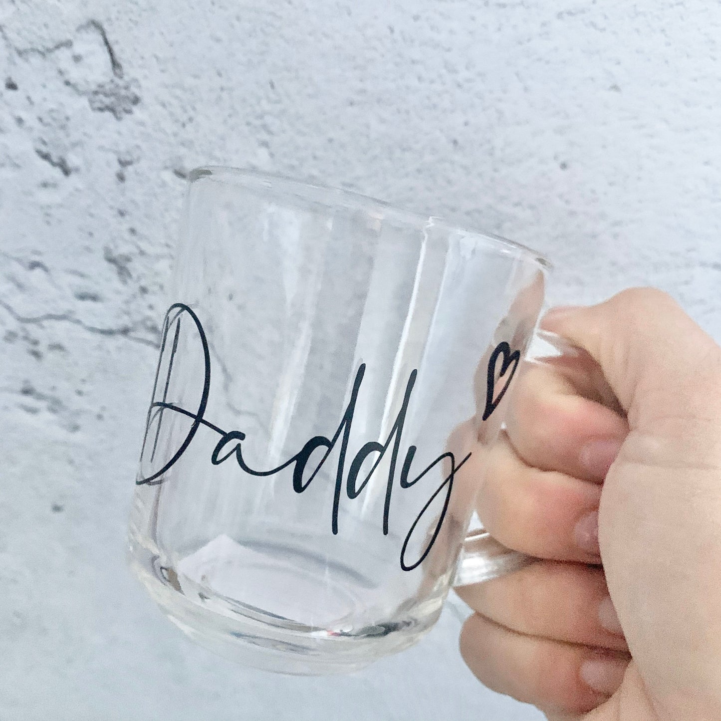 Personalised glass mug, clear glass coffee mug for  Dad Christmas gift, gift for men, daddy birthday gift, men colleague gifts