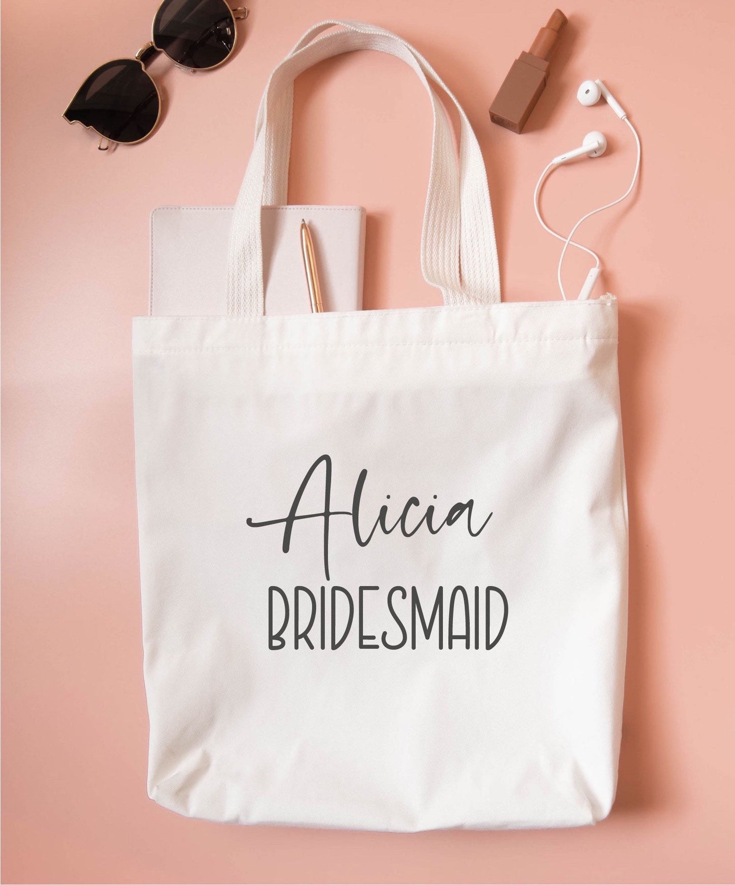 Bridesmaid tote bag, will you be my bridesmaid gift, bridesmaid thank you gifts, maid of honour, custom cotton tote bag