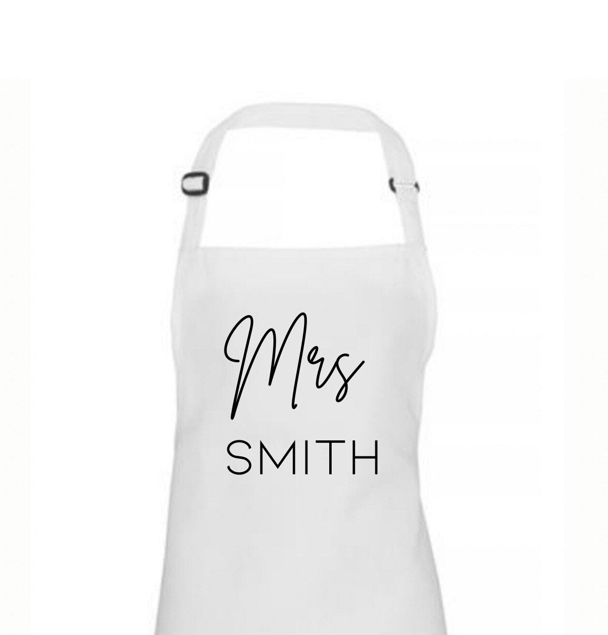 Wedding Day Apron, Personalised White Apron for Bride, Apron for First meal as Mr & Mrs, Wedding Dress Cover and Matching Tote Bag