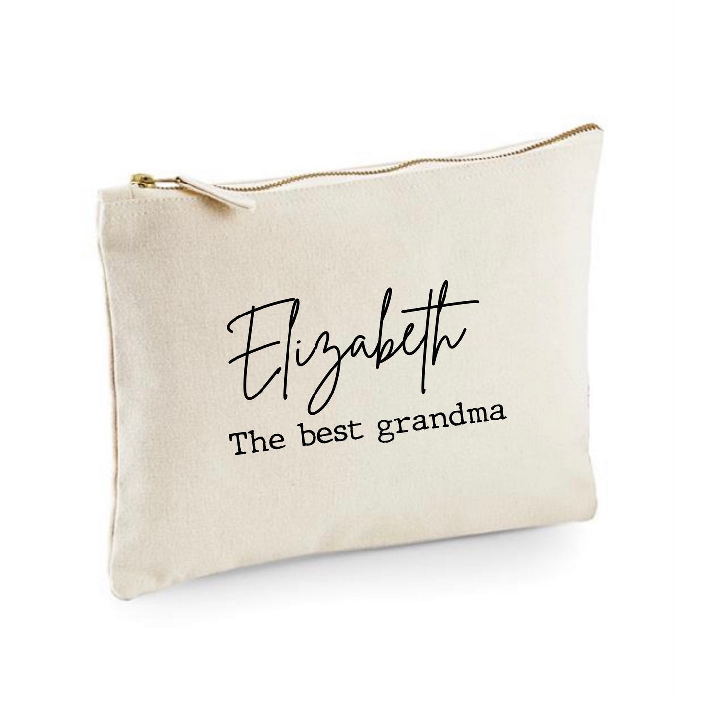 The Best Grandma Gift, personalised Christmas gift for nan, nanny, grandma from grandchildren. Nan sweet pouch, perfume pouch, travel case