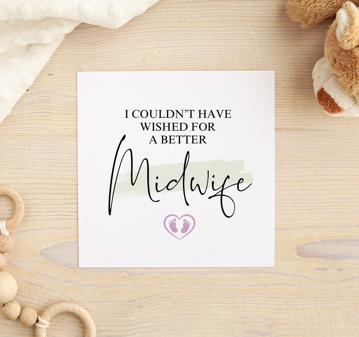 Thank You Midwife card, Couldn’t Have Asked for a Better Midwife, Thank You / Appreciation Card for Midwife