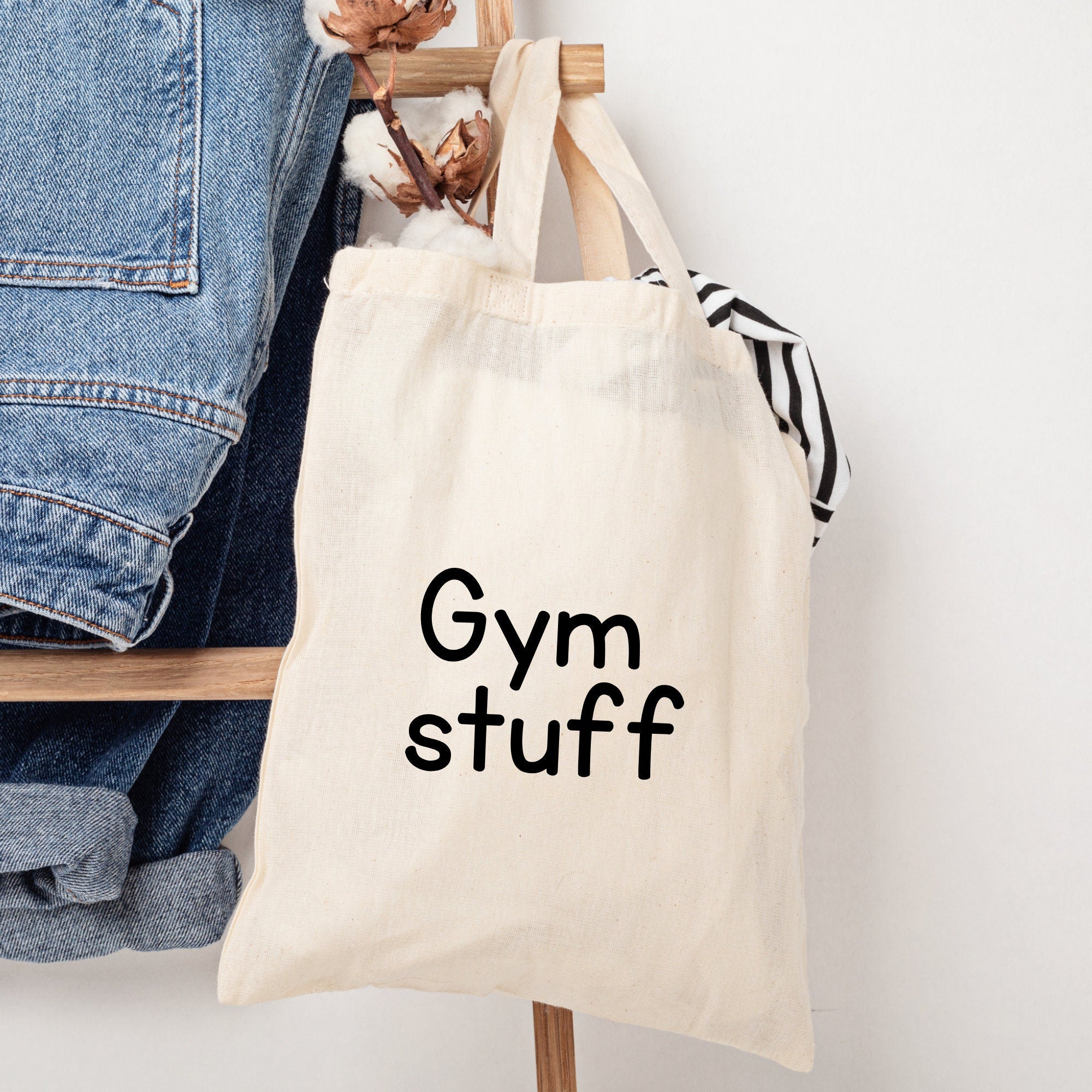 Gym stuff tote bag gym kit personalised gym bag personal trainer thank you gifts get fit new year resolutions