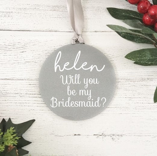 Bridesmaid proposal, bridesmaid bauble, maid of honour proposal, ask bridesmaids, bridal party gift, will you be my, bridesmaid christmas