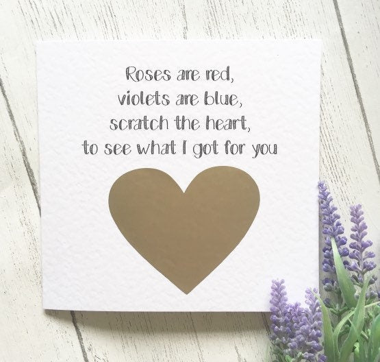 Scratch reveal card, birthday surprise card,valentines  card, reveal surprise card, girlfriend card, anniversary card,