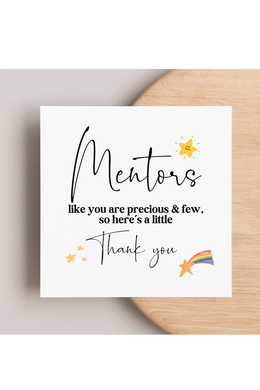 Mentor thank you card, mentors like you precious and few. Thank nurse / doctor mentor, mentor appreciation